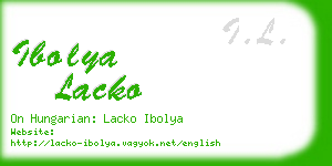 ibolya lacko business card